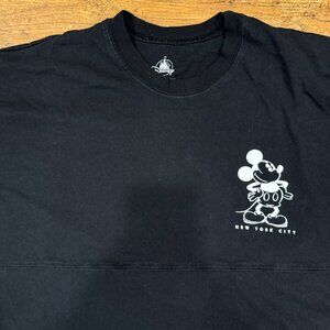 Disney Spirit Jersey Mickey Mouse New‎ York City Black Long Sleeve T Shirt Men L